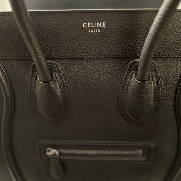 Gorgeous Black Celine “Mini” Luggage Tote Handbag - Picture 6 of 9